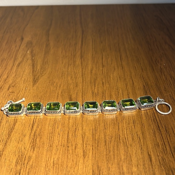 FNA a sterling silver 925 Vintage peridot bracelet - Picture 5 of 14